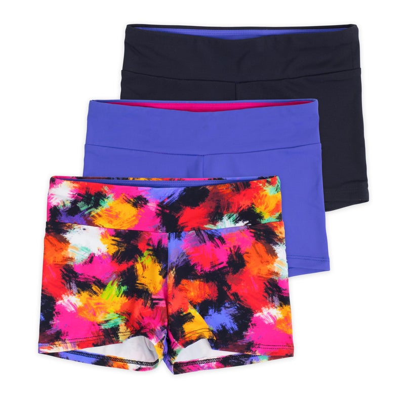 Lucky Me Layla Girls Dance Shorts, Gymnastics & Dancewear (6 Years, Graffiti) - Image 1